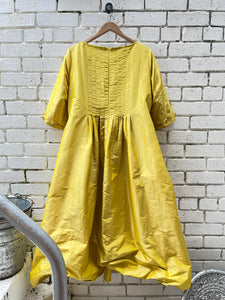 Silk Taffeta Filomena Dress - Chartreuse