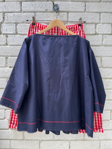 Camicia Pleats Top - Navy