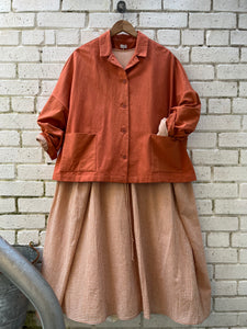 Anya Short Cotton Jacket - Orange