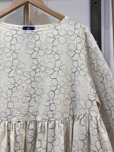 Deborah Gathered Embroidered Dress - Calico