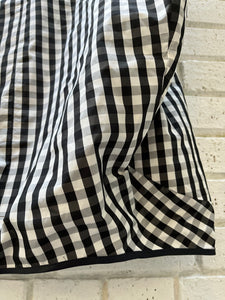 Palla Taffeta Gingham Skirt - Black