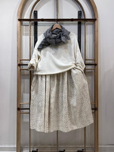Deborah Gathered Embroidered Dress - Calico