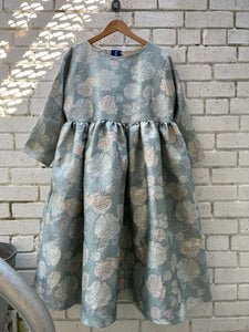 Helga Slim Brocade Dress - Aqua Gold