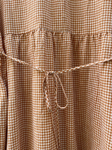 Annet Gingham Dress - Orange