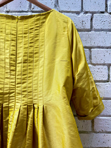 Silk Taffeta Filomena Dress - Chartreuse
