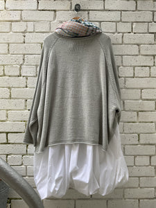 372 0721 Longer Jumper - Grey