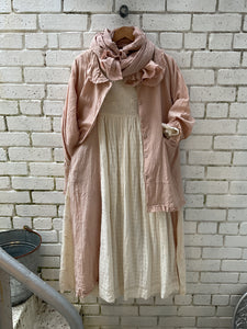 Maina Stripe Panels Dress - Ecru & Rose