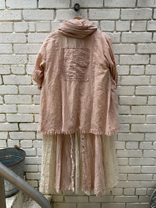 Flore Micro Stripe Jacket - Rose