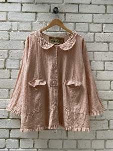 Flore Micro Stripe Jacket - Rose