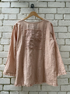 Flore Micro Stripe Jacket - Rose