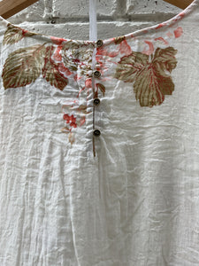 Achille Slit Detail Long Vest - Fleurs