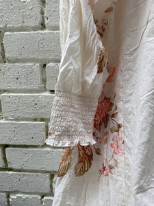 Carola Curve Collar Tunic - Fleurs