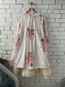Carola Curve Collar Tunic - Fleurs