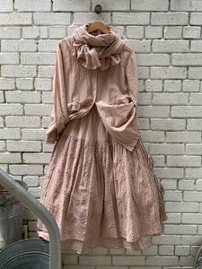 Bruna Tie Side Long Skirt - Rose