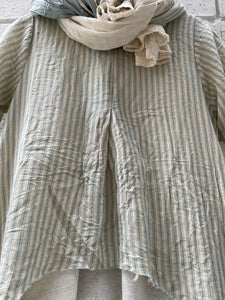 Paquerette Stripe Long Back Tunic Top - Blue