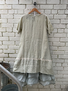 Paquerette Stripe Long Back Tunic Top - Blue