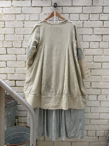 Amiga Stripe Button Through Tunic - Blue