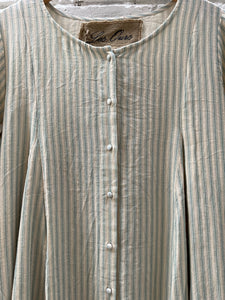 Amiga Stripe Button Through Tunic - Blue