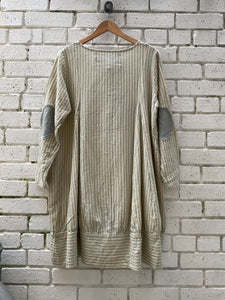 Amiga Stripe Button Through Tunic - Blue