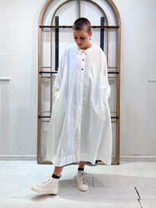 TEX VIII Oversized Cotton Shirt - White