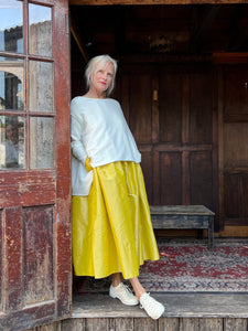 Deborah Tie Side Taffeta Dress - Chartreuse