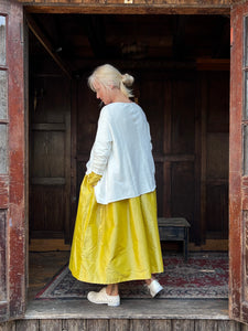 Deborah Tie Side Taffeta Dress - Chartreuse