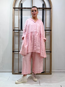 PSO XII Linen Gathered Jacket - Pink