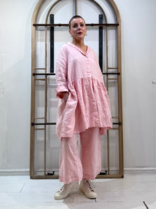 PSO XII Linen Gathered Jacket - Pink