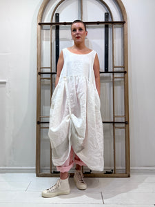 PSO XVIa Sleeveless Linen Dress - White