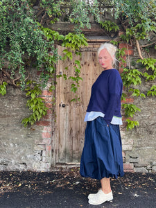 Ortensia Contrast Cuff Jumper - French Blue