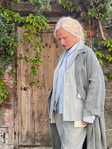 P101 Cotton Seersucker Jacket - Silver