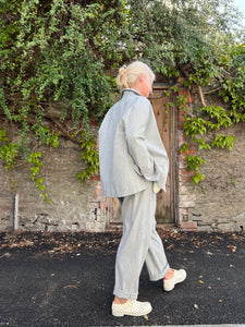 P101 Cotton Seersucker Jacket - Silver