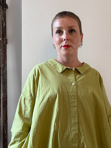 AKI III Long Cotton Shirt - Green