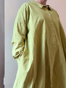 AKI III Long Cotton Shirt - Green