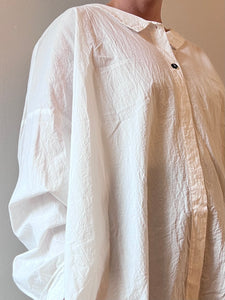 AKI III Long Cotton Shirt - Ecru