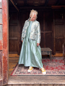 Silk Taffeta Filomena Dress - Aqua