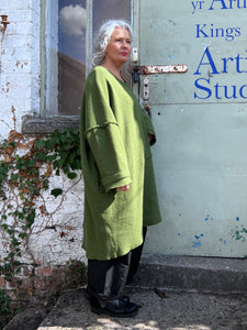 PRU II Boiled Wool Oversized Tunic - Green