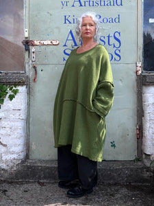 PRU II Boiled Wool Oversized Tunic - Green