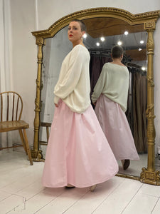 Giulia Elasticated Waist Cotton Skirt - Pink