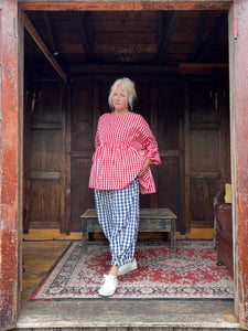Camicia Helga Gingham Top - Red