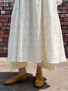 Deborah Gathered Embroidered Dress - Calico