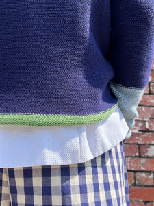 Ortensia Contrast Cuff Jumper - French Blue
