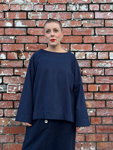 Super Soft Sweatshirt Top - Navy
