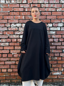 Super Soft Sweatshirt Tunic - Black