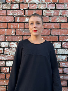 Super Soft Sweatshirt Tunic - Black