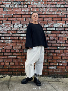 Super Soft Sweatshirt Top - Black