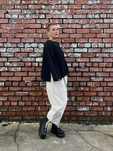 Super Soft Sweatshirt Top - Black