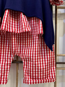 Cavallino Silk Gingham Trousers - Red