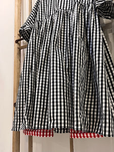 Helga Taffeta Dress - Black Gingham