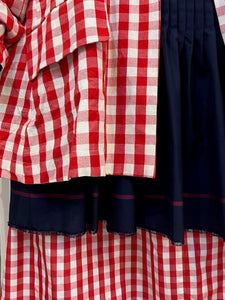 Camicia Pleats Top - Navy